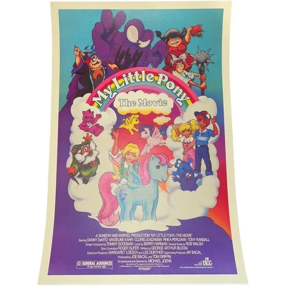1980s Gen 1 MY LITTLE PONY The Movie Lobby Poster - Picture 1 of 2